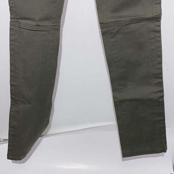 Max Rave Women's Army Green Button Fly Cotton Blend Skinny Khaki Pants Size 3 - Picture 8 of 9